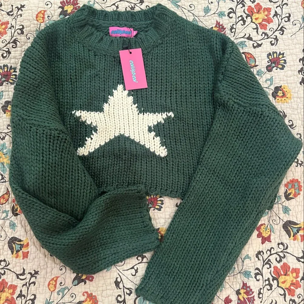 Mega Star Cropped Sweater from EDIKTED - Picture 2 of 5